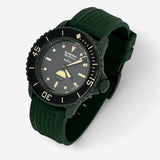 Bracelet Blancpain x Swatch en Caoutchouc 3 Green Abyss: Vert Noir
