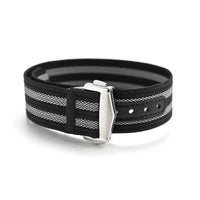 Bracelet MoonSwatch en Toile Premium Noir Gris