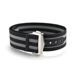 Bracelet MoonSwatch en Toile Premium Noir Gris
