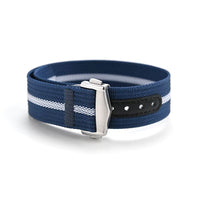 Bracelet MoonSwatch en Toile Premium Bleu Blanc