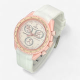 Bracelet MoonSwatch en Caoutchouc Texturé Premium Uni Venus: Blanc