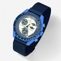 Bracelet MoonSwatch en Acier Design Blue Moon: Bleu