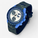 Bracelet MoonSwatch en Caoutchouc Militaire Blue Moon: Bleu Royal