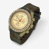 Bracelet Moonswatch Mission to Jupiter Caoutchouc Militaire: Marron