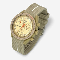 Bracelet Moonswatch Mission to Jupiter Caoutchouc Premium 1 bande: Beige Blanc