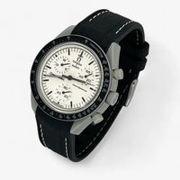 Bracelet MoonSwatch en Caoutchouc Premium 1965: Noir Blanc