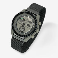 Bracelet Moonswatch Mission to EarthPhase Autres: Cuir Nato Acier Toile Acier design: Argent Foncé