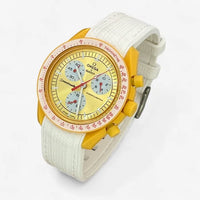 Bracelet MoonSwatch en Caoutchouc Premium Sun: Blanc