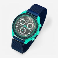 Bracelet MoonSwatch en Acier Design Polar Lights: Bleu