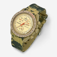 Bracelet MoonSwatch en Caoutchouc Militaire Beige