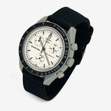 Bracelet Omega x Swatch Moonswatch 1965 Autres: Cuir Nato Acier Toile Toile: Noir + Boucle Noire