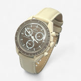 Bracelet MoonSwatch en Cuir Véritable Uni