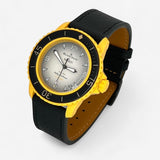 Bracelet Blancpain x Swatch en Cuir Texturé Pacific: Noir + Boucle Noire