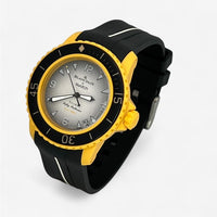 Bracelet Blancpain x Swatch en Caoutchouc 1 bande Pacific: Noir Blanc