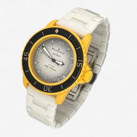 Bracelet Blancpain x Swatch en Acier Inoxydable Pacific: Blanc 1