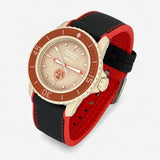 Bracelet Blancpain x Swatch Mixte Caoutchouc/Nylon Arctic: Noir Rouge