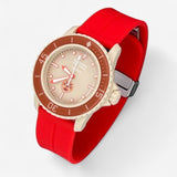 Bracelet Blancpain x Swatch en Caoutchouc à Clips Rouge Argent