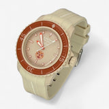 Bracelet Blancpain x Swatch en Caoutchouc 1 bande Beige Clair Blanc