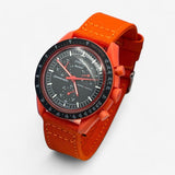 Bracelet Omega x Swatch Moonswatch en Toile Lava: Orange