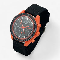 Bracelet Omega x Swatch Moonswatch en Toile Lava: Noir