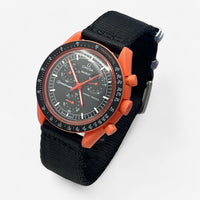 Bracelet MoonSwatch Nato Lisse Lava: Noir