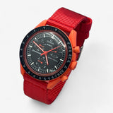 Bracelet MoonSwatch Nato Uni Lava: Rouge