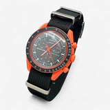 Bracelet MoonSwatch Nato Uni Lava: Noir