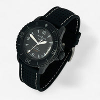 Bracelet Blancpain x Swatch Premium Caoutchouc Perforé Storm: Noir Blanc