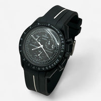 Bracelet MoonSwatch en Caoutchouc (une bande) New Moon: Noir Blanc