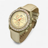 Bracelet Moonswatch Mission to Jupiter Autres: Cuir Nato Toile Cuir uni : Beige