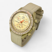 Bracelet MoonSwatch en Caoutchouc Texturé Premium Uni Jupiter: Kaki