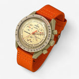 Bracelet Moonswatch Mission to Jupiter Autres: Cuir Nato Toile Toile : Orange