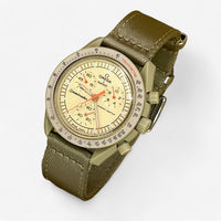 Bracelet Moonswatch Mission to Jupiter Autres: Cuir Nato Toile Nato lisse : Beige