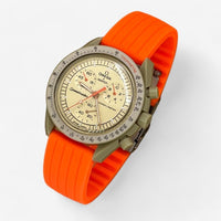 Bracelet Moonswatch Mission to Jupiter Caoutchouc Nervuré : Orange