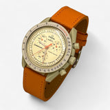 Bracelet MoonSwatch en cuir texturé Jupiter: Orange