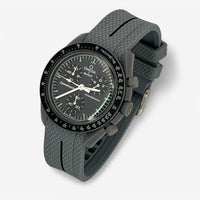 Bracelet MoonSwatch en Caoutchouc Premium une bande Mercury: Gris Noir