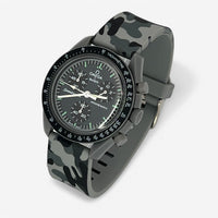 Bracelet MoonSwatch en Caoutchouc Militaire Mercury: Noir