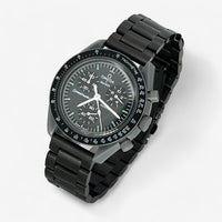 Bracelet Moonswatch Mission to Mercury Autre : Cuir Nato Acier Toile Acier : Noir