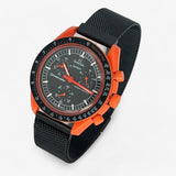 Bracelet MoonSwatch en Acier Design Lava: Noir