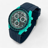 Bracelet Moonswatch Mission On Earth: Polar Lights Caoutchouc Design: Bleu Marine