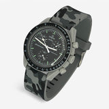 Bracelet Moonswatch Mission to the Moon Caoutchouc Militaire