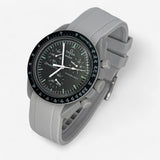 Bracelet MoonSwatch en Caoutchouc Premium Uni Moon: Gris Clair