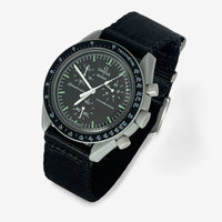 Bracelet MoonSwatch Nato Lisse Moon: Noir