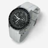 Bracelet MoonSwatch en Caoutchouc Premium Design Moon: Gris Clair