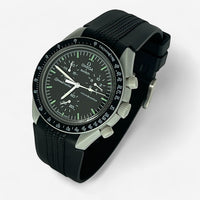 Bracelet MoonSwatch en Caoutchouc Premium Design Moon : Noir