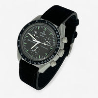 Bracelet MoonSwatch en Cuir Véritable Clair Moon: Noir