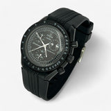 Bracelet Moonswatch Mission to the Moonphase - New Moon Caoutchouc Design : Noir