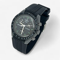 Bracelet MoonSwatch en Caoutchouc Premium Design Mercury : Noir