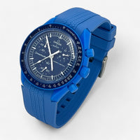 Bracelet MoonSwatch en Caoutchouc Premium Design Neptune : Bleu