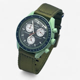 Bracelet Moonswatch Mission On Earth Autres: Cuir Nato Toile Nato lisse : Vert